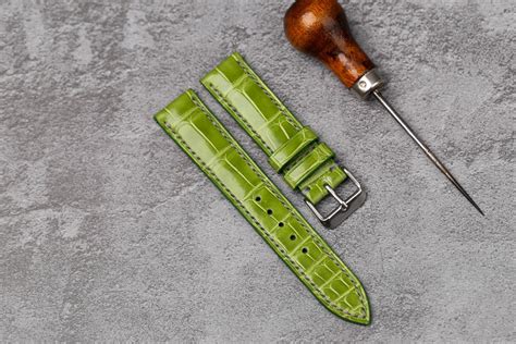 panerai green alligator strap|alligator straps .